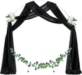 Wedding Arch Draping Fabric 1 Panel Sheer Curtain, 29" X 18Ft – Black