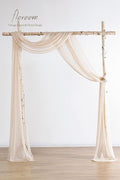 Wedding Arch Draping Fabric 2 Panels Nude Chiffon Fabric Drapes, 20Ft