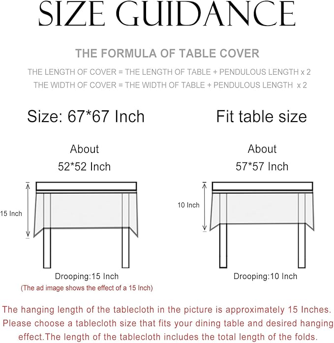 patdrea Designer French Beige Tablecloth for Square Table,Vintage Linen Yellow Floral Pattern Tablecloths,Decoration Table Cover for Kitchen Dining Christmas,Thanksgiving,67"x67"-Istana a