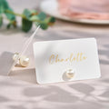 Decorative Pearl Place Card Holders Bulk, 12Pcs