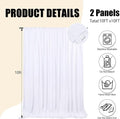 Backdrop Curtains for Parties, 10ft X 10ft – White