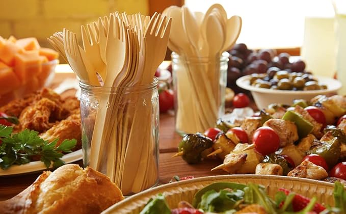 Wooden Spoons, 2000 Count, Splinter-Free and Backyard Compostable