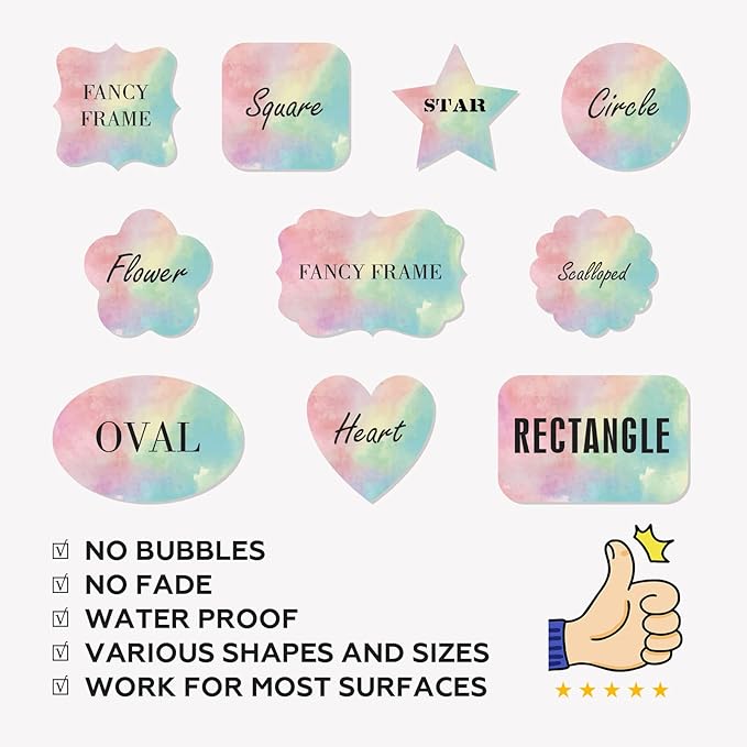 Custom Stickers Personalized Labels - Customized Stickers with Any Design Image Logo Text,Custom Stickers for Business Logo,Custom Thank You Label Stickers,100 Labels (Star,1.5"x1.5")