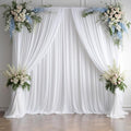 Wrinkle Free Backdrop Curtain, 50ftx15ft – White