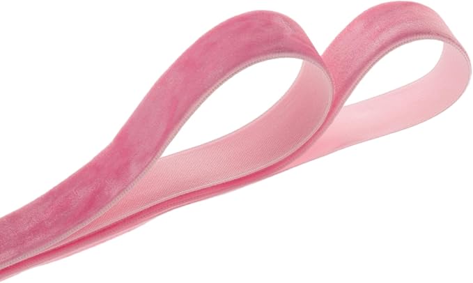 Ribbons: 1-Inch x 25-Yard Peach Pink Crushed Velvet Nylon Roll