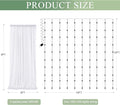Tulle Backdrop Curtain with Lights String Sheer Tulle, 20 X 8FT – White