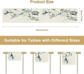 Dandelion Table Runner, Nature Rustic Dragonfly Teal Blue Floral