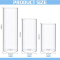 Thin Glass Cylinder Vases 2.5''/3.3'' Diameter Wall Thickness, 2mm