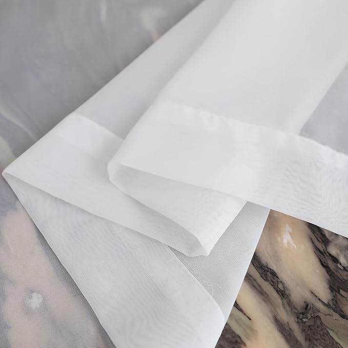 Window White Sheer Curtains 84 Inches Long 2 Panels Sheer White Curtain Clear Basic Rod Pocket Panel Other Beige Grey Purple Pink 63 72 95 108 Inch Bedroom Children Living Room Yard Kitchen