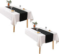 Table Runner Solid Color Thick Polyester, 14x72 Inch – Jet Black