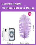 Ostrich Feathers Natural Bulk 11-14inch(28-35cm), 30pcs – Light Purple