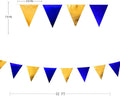 Gold Party Decoration Navy Blue Gold Triangle Pennant – Royal Blue