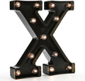OYCBUZO Light Up Black Alphabet Marquee Letters Sign LED Marquee Number Lights Sign for Night Light Home Bar Christmas Lamp Birthday Party Wedding Decoration X
