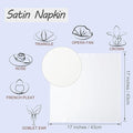 Satin Napkins 17 X 17 Inch, 16 Pack – Ivory