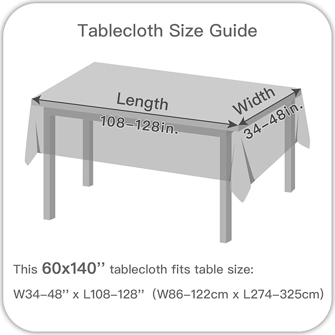 maxmill Rectangular Tablecloth Linen Texture Stain Proof Waterproof Wrinkle Free Spillproof Washable Fabric Table Cloth Farmhouse Tablecloths for Dining Room Party Holiday, 60 x 140 Inch, Dark Grey