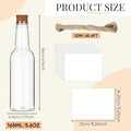 5.6 Oz Message Bottles with Letter Printer Paper Plastic, 24 Pcs