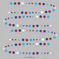Nautical Party Decorations Circle Dot Garland Red White – Navy Blue