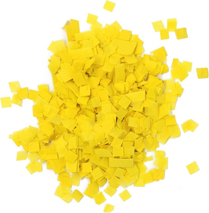 Confetti, Yellow Tissue Paper, Biodegradable, 1 lb Bag