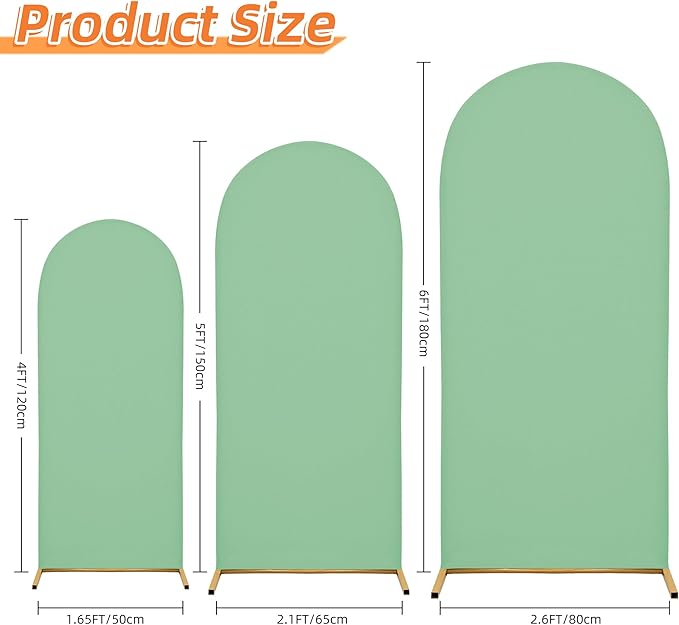 Wedding Arch Cover 5FT Arch Backdrop Cover Spandex Fitted Arch Cover for Round Top Chiara Backdrop Stand Covers for Wedding Birthday Party Baby Shower Banquet Ceremony Decoration
