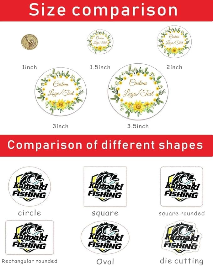 Custom Stickers for Weddings, Birthdays & Businesses - Personalized Labels with Your Logo - Waterproof, Fade and Heat Resistant - Pack of 100-1000 (Custom Image, 4 Inch)
