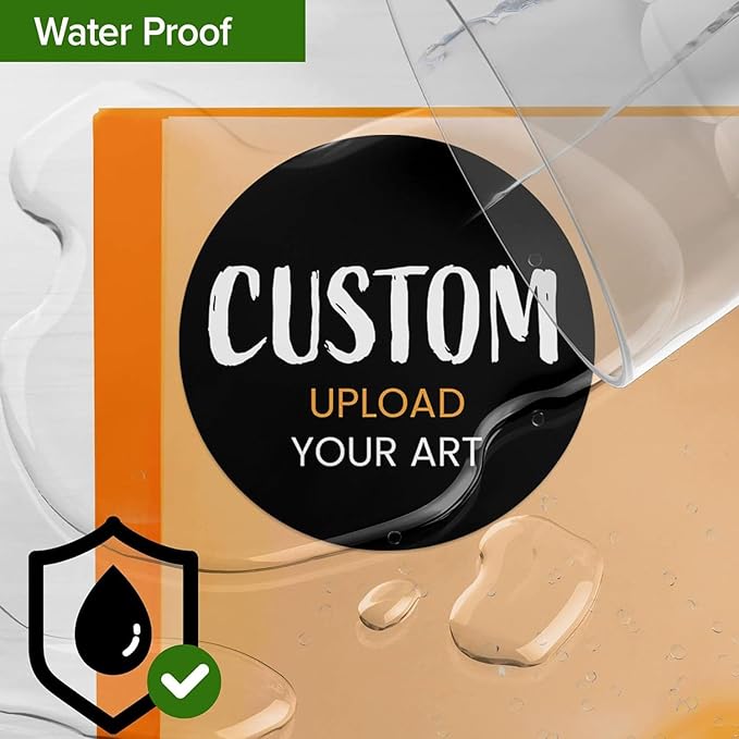 Custom Stickers for Weddings, Birthdays & Businesses - Personalized Labels with Your Logo - Waterproof, Fade and Heat Resistant - Pack of 100-1000 (Custom Image, 1.5 Inch)