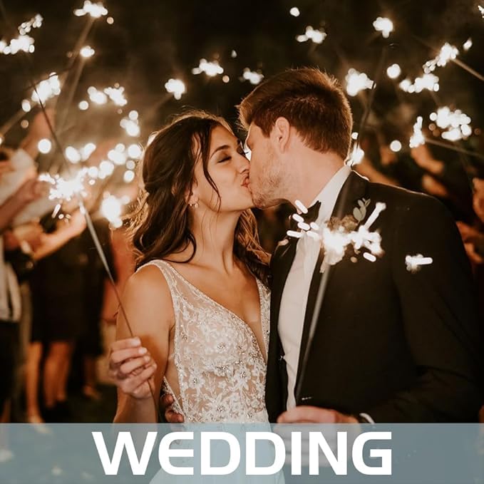 12-inch 80 Pieces Sparklers Wedding Send-Off,Suitable for Celebratory Holidays Such as Easter,Wedding Favors,Holiday Revelry and More（3-5 Days Deliveried）