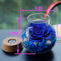 Preserved Real Roses with Colorful Mood Light Wishing Bottle