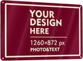 Custom Signs Outdoor Metal Sign - 12 x 8 Customized Personalized Aluminum for Office, Home, Business, Decor, Road Signs, Rust-Proof (Ivory Text Box)