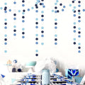 Navy-Dusty White Party-Decorations Garland – Light-Blue, 52ft Baby Boy