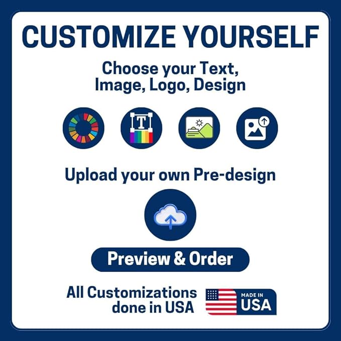 Custom Garden Flag with Pole Stand By DC – Personalized Garden Flags for Outside, Decorative Seasonal Garden Flag Holder Set, Double Sided Small Yard Flag Stake with Stand – 12”x18” | Made in USA