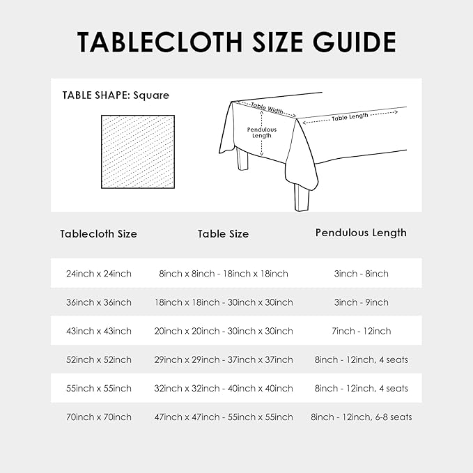 Small Square Beige Tablecloth 24 x 24 Inch Polyester Fabric Washable Table Cover Decorative Wrinkle Resistant Solid Color Table Cloth for Nightstand Party Wedding Camping