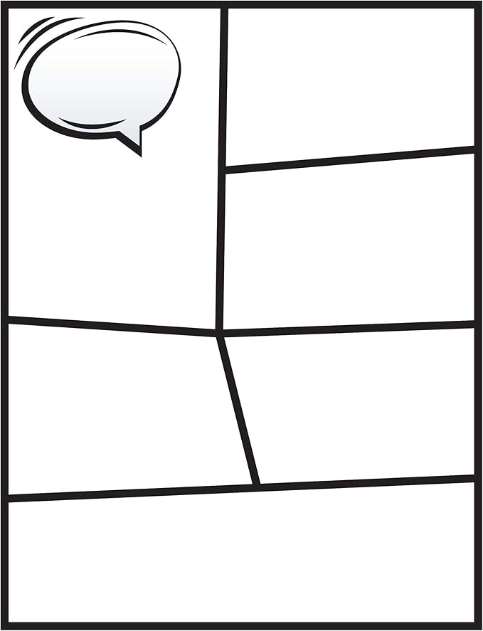 Blank Comic Book | Set of 2 | Create Your Own Comics and Cartoons with 5 Comic Templates | Blank Books for Kids | Creative Gift Idea | Road Trip Essentials