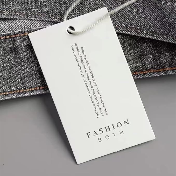500 Pcs Custom Hang Tags,Personalized Your Logo Photo and Text Design Price Tags Jewelry Hang Tags Labels (Gift Tag Rope)