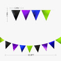 Video Game Party Decorations Blue Green Purple Metallic Fabric – Black