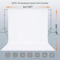 Backdrop Background for Photography, 12x10 FT – White