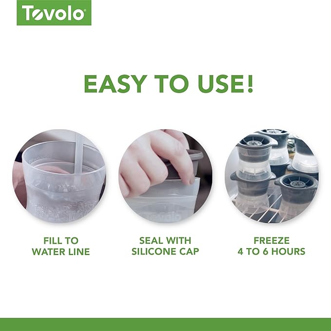 Ice Cube Molds, 4 Holiday Ornament Shapes with Silicone Lids