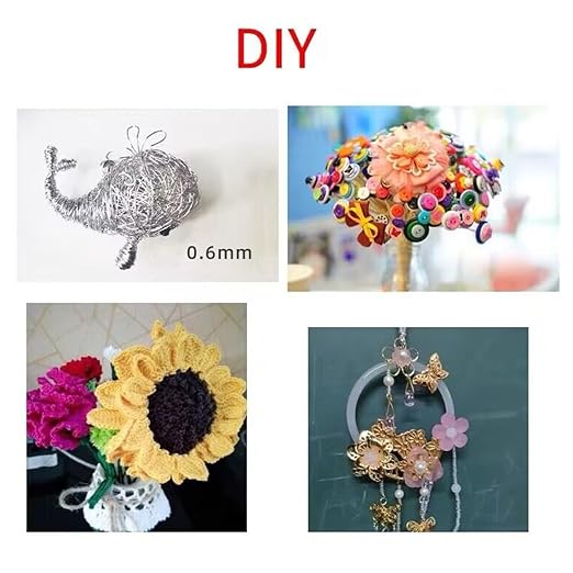 76Yards 26Gauge White Metal Floral Wire Flexible Paddle Florist Garden Wire for Flower Arrangement,Crafts,Christmas Wreaths Tree,Garland.