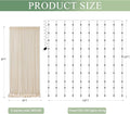 Tulle Backdrop Curtain with Lights String Champagne Sheer, 30 X 8FT