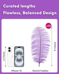 Ostrich Feathers Natural Bulk 9-12in（23-30cm） Vase, 30pcs – Light Purple