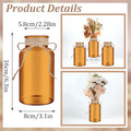 Vintage Glass Flower Vase， Farmhouse Amber Glass, 12 Pack – Gold