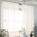 Window Beige Sheer Curtains 63 Inches Long 2 Panels Sheer Curtain Basic Rod Pocket Panel for Bedroom Children Living Room Yard Kitchen (Beige, 52" W x 63" L | 2 pcs)