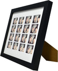 Wall Tabletop Frame 9x12 Black Wood with White Mat, Set of 2