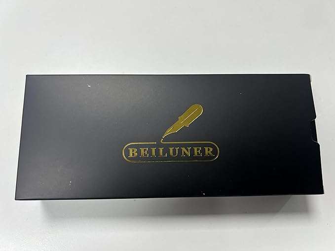 BEILUNER Silver Chrome Fountain Pen,Stunning Luxury with 24K Gold Accents, Gorgeous 24K Gilded Nib(Fine), Trustworthy Pen Gift for Men&Women -Ink Converter-Elegant, Graduation,Nice Pen for Writing