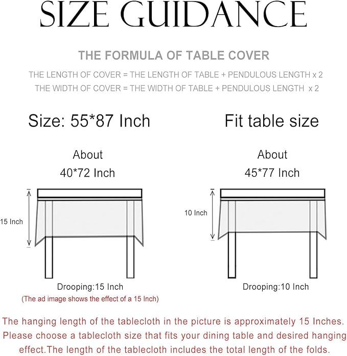 patdrea Designer Blue Tablecloth for Rectangle Table,Vintage Linen with Leaves and Floral Pattern Tablecloths,Farmhouse Decor Cover for Kitchen Dining Christmas,Thanksgiving,55"x87"-Ivar a