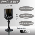 Plastic Wine Glasses，Plastic Goblets Vintage Style Cordial Drinking