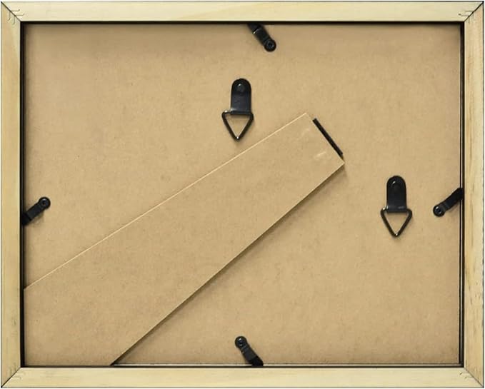 Wall Tabletop Frame 9x12 Black Wood with White Mat, Set of 2