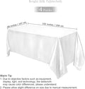 4 Packs Satin Tablecloth Overlay Satin Table Cover, 102 X 58 Inch