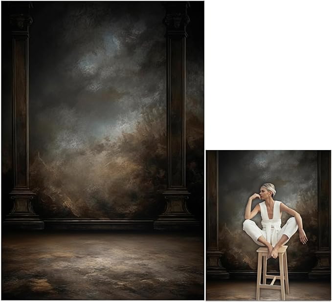 10x10ftDark Vintage Photography Backdrops Portrait Photo Backdrop Wedding Bridal Show Birthday Background for Studio Props