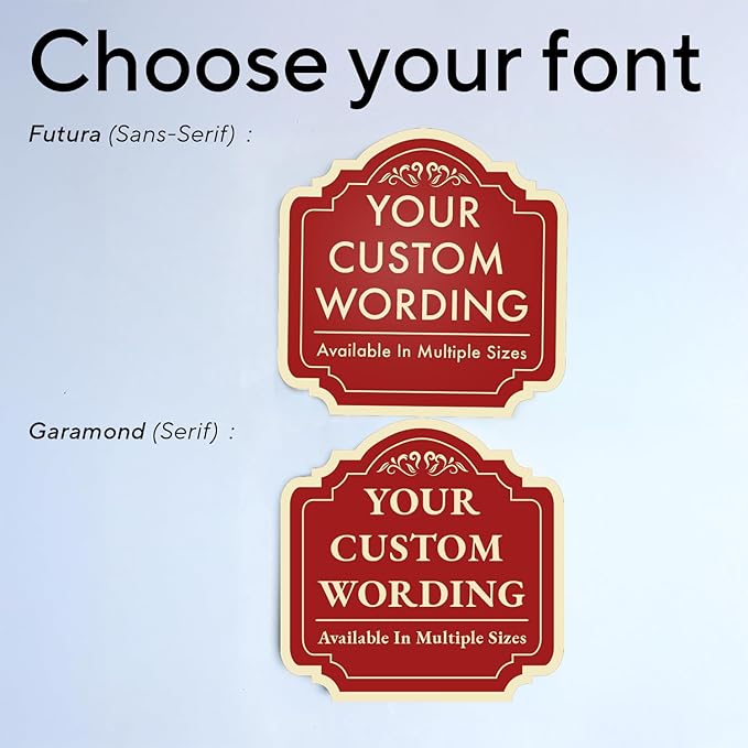 Custom Decorative Outdoor Metal Sign - Personalized Aluminum Driveway Sign, Waterproof, Made in USA - Design 2 Red Brick 18x18 In