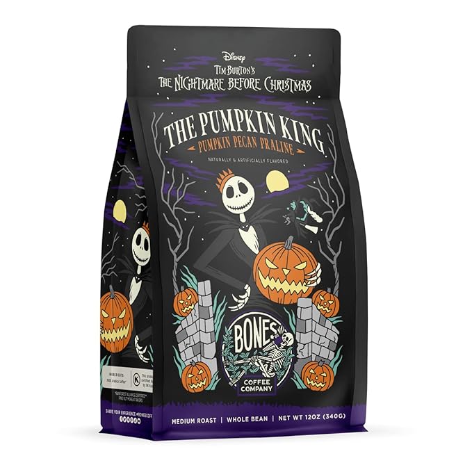 Roasted Coffee Beans, Pumpkin Pecan Praline Flavor, Medium Roast, 12 Oz